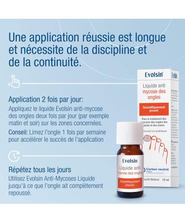 Evolsin Liquid treatment for nail fungus and toenails I Scientifically proven efficacy Suitable for diabetics I Nail Fungus Nail Polish for Toenails and Hands - Buy Online on GoSupps.com