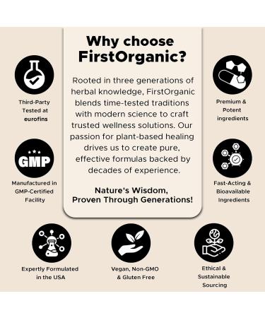 FIRSTORGANIC Himalayan Shilajit Vitality Guard+ Complex 1600mg | 120 Caps | Energy & Vitality Support with Ashwagandha, Rhodiola & More - Third-Party Tested, Vegan, Non-GMO, Gluten Free - Buy Online on GoSupps.com