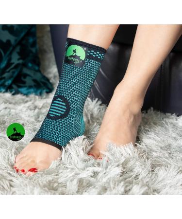 ECOPOWER SPORTS Ankle Support Brace Compression for Ligament Damage, Plantar Fasciitis & Arthritis - Elastic Ankle Support for Achilles Tendonitis & Strain - Green-L Size - 1 Unit - Buy Online on GoSupps.com