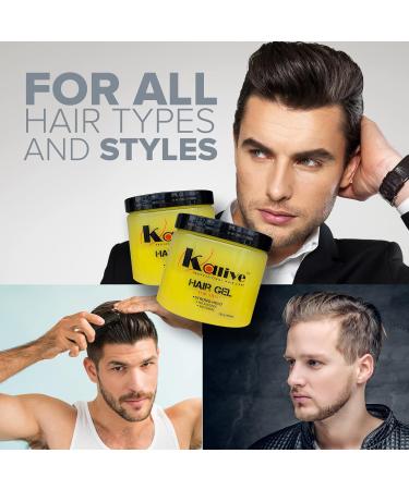 KALIVE Men's Hair Styling Gel 16 oz (2-pack) - Strong Hold & Light Shine | Fresh Scent, No Flaking or Alcohol - Buy Online on GoSupps.com