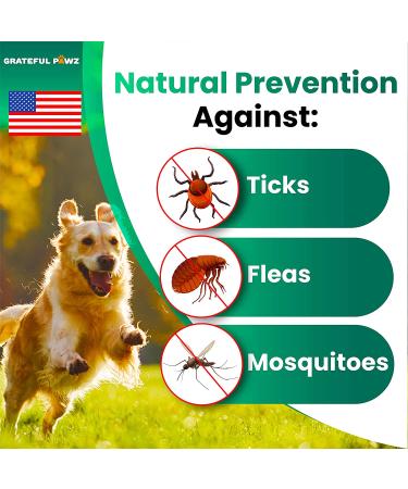 Flea & Tick Prevention Chewables for Dogs - Natural Control Supplement - Oral Pills for All Breeds - Made in USA - Buy Online on GoSupps.com