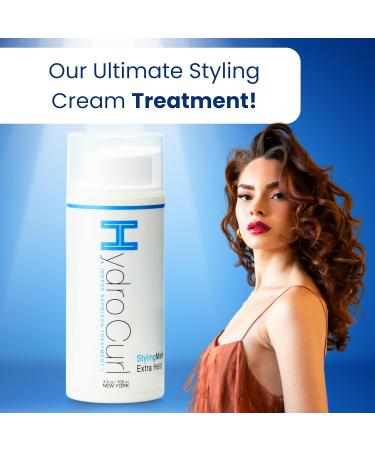 HydroCurl Hair Styling Cream - Define Curls Control Frizz & Nourish with Organic Aloe Vera | Long-Lasting Silky & Vibrant Hair - HD-STL-CRM - Buy Online on GoSupps.com