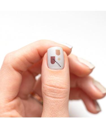 Avoa Beauty Nail Film - Mid Century Magic | Brown Beige White Gold Geometric Nail Art Wraps | 16 Self-Adhesive Long-Lasting Designs for Stunning Nails - Buy Online on GoSupps.com