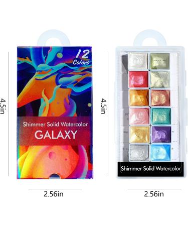 U-Shinein 12 Colors Watercolor Nail Paint Powder - Nail Art Painting Marble Chrome Pearlescent Glitter Powder DIY Manicure - Color 01 - Buy Online on GoSupps.com