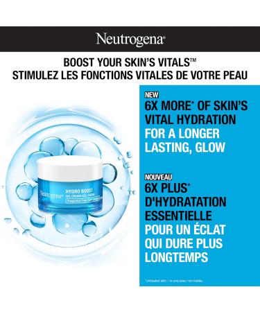 Neutrogena Hydro Boost Fragrance Free Face Moisturizer with Hyaluronic Acid for Dry Skin Gel Cream Moisturizer For a Refreshing Burst of Hydration & Glowing Skin Non-Comedogenic 50ml - Buy Online on GoSupps.com