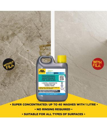 FILA Surface Care Cleaner Pro 1L Concentrated Neutral Detergent - Up to 40 Washes - for Hard Floor Tiles, Marble, Porcelain and Laminate - Buy Online on GoSupps.com