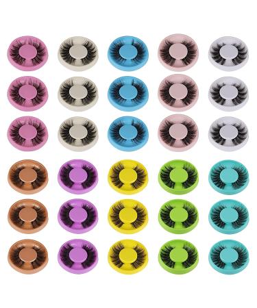 30 Pairs False Eyelashes: 10 Styles Natural Wispy 3D Fluffy Crossed Faux Mink Lashes Pack by Boahankuke - Buy Online on GoSupps.com