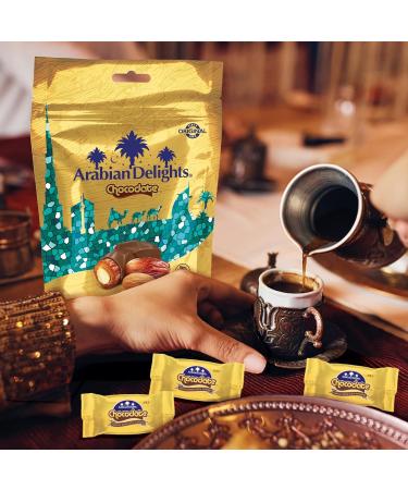 Luxurious Dates with Nuts Arabian Delights Milk Chocodate with Almond 100 gm Chocolate Coated Bite-Sized Snacks Stuffed w/Golden Roasted Almonds Dates Snacks & Sweets - Buy Online on GoSupps.com