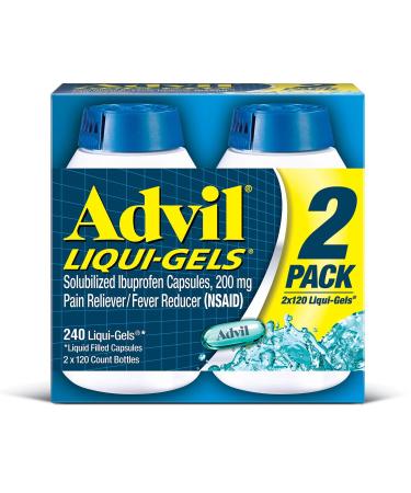 Advil Liquid Gels - Value Size 2 Pack (120 Count Each )