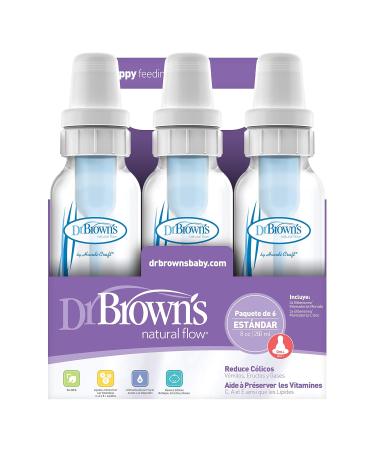 Dr. Brown's Original Baby Bottles 8oz/250ml Purple/Clear 6 Pack - Buy Online on GoSupps.com
