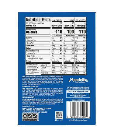 Nabisco Sweet Treats Variety Pack - OREO, OREO Golden, CHIPS AHOY - 30 Snack Packs (2 Cookies Per Pack) - Buy Online on GoSupps.com