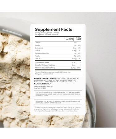 Gainful Collagen Whey Protein Powder 21g Protein per Serving Unflavored Supports Muscle Recovery Joint Health and Skin Hydration with Grass-Fed Collagen Peptides Vitamin C 14 Servings Whey - Collagen 11.4 Ounce (Pack  - Buy Online on GoSupps.com