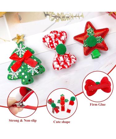 10 Piece Christmas Hair Clips for Girls | Sweet Holiday Hair Accessories for Babies Children & Women - Buy Online on GoSupps.com