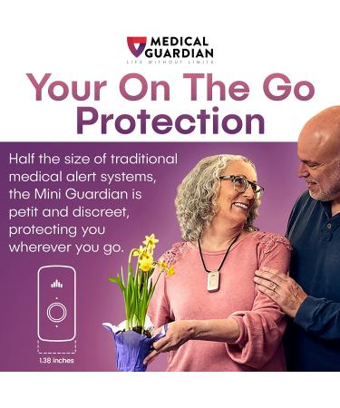 Mini Guardian 4G Medical Alert System by Medical Guardian - 24/7 Elderly Assistance - Easy Button for Seniors - Silver - Buy Online on GoSupps.com