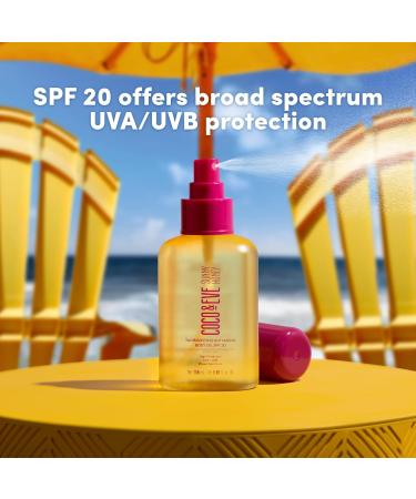 Coco & Eve Tan Boosting Anti-Aging Body Oil SPF20 - Tanning Accelerator with UVA UVB Protection | Moisturizing Bronzing Spray with Natural Ingredients (5.07 Fl Oz - Buy Online on GoSupps.com