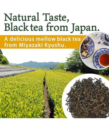 Japanese Organic Black Tea Loose Leaf 100% made in Japan 100g tea leaves YAMASAN  - Buy Online on GoSupps.com