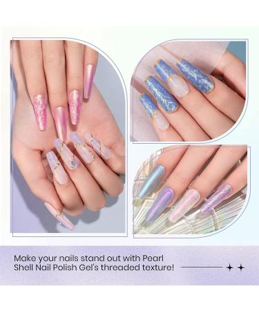 12 Colors Pearl Shell Gel Nail Polish for Shimmering Mermaid Nail Art - Buy Online on GoSupps.com