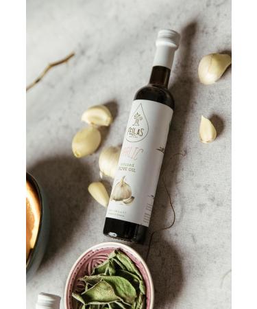 Pellas Nature Extra Virgin Olive Oil with Garlic - Cold Pressed Test Winner from Greece 250ml OK Kosher Additive-Free - Buy Online on GoSupps.com