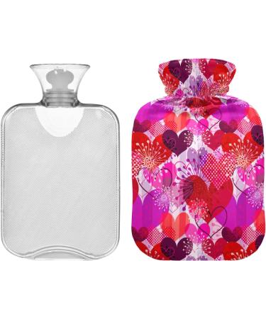 Valentine's Day Heart Flowers Heat Bottle | 1L Hot Water Bottle for Pain Relief & Comfort | Ideal Gift for Warm & Cold Compress - Buy Online on GoSupps.com