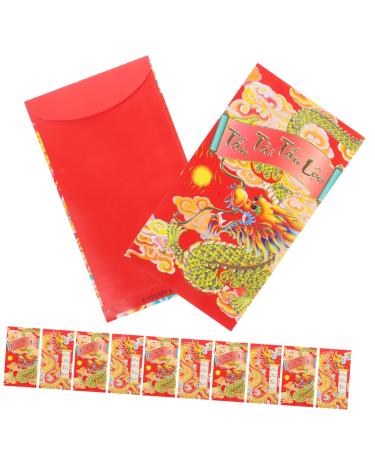 OKUMEYR 30pcs Chinese New Year Hong bao Gift Wallet Purse China Lai Si Feng Paper Paper Red Envelopes Money Packet Chinese Zodiac New Year's Bag New Year Items Lunar Calendar Pocket Assorted Color 16X9X0.2CM