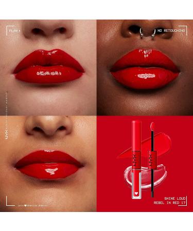 NYX Shine Loud Long-Lasting Liquid Lipstick & Lip Gloss - Rebel In Red (Warm Red) - Buy Online on GoSupps.com