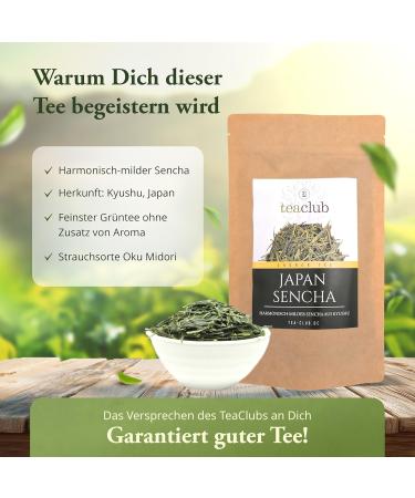  TeaClub Sencha Green Tea from Japan Bulk 50g Kyushu Japanese Green Tea Oku Midori Bush Variety TeaClub Green Tea - Buy Online on GoSupps.com