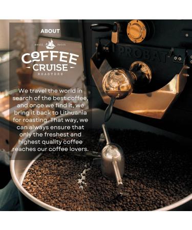 COFFEE CRUISE Santos Coffee Beans 1 kg - Medium Roast - Aromatic Caramels - For all Coffee Machines - 100% Arabica - Buy Online on GoSupps.com