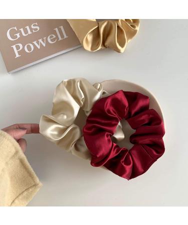 100% Silk Scrunchies | Strong Hold Hair Ties for Girls & Women | Velvet & Solid Color Ponytail Holders | Premium Hair Accessories - Buy Online on GoSupps.com