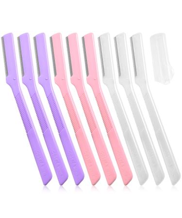 Seki Japan Face Beauty Trimmer Women's Facial Razor Disposable Facial Hair Removal Groomer with Safety Cover 9 Pieces