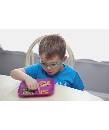 Kiddiebites Silicone Plates for Babies & Kids | Made in USA | BPA-Free | Divided Placemat Set | Plum 2 Pack - Buy Online on GoSupps.com