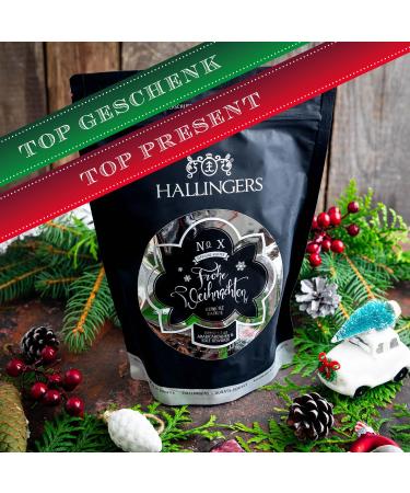 Hallingers Christmas Coffee - Spiced Gourmet Filter Grind | Perfect Gift for Mother's Day & Father's Day | New Home & New Year's Eve Recovery | 500g - Enjoy Long-Term Roasted Flavor - Buy Online on GoSupps.com