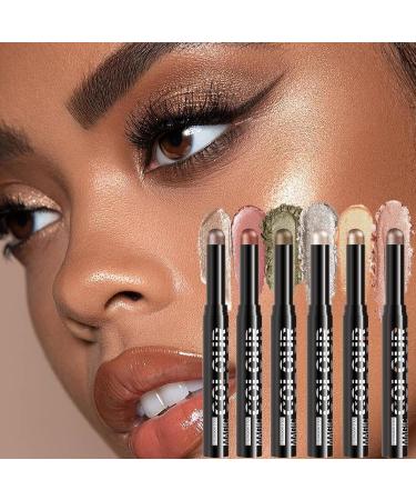 Creamy Eye Shadow Stick - 6 in 1 Eyeshadow Pen - Multi-Use Matte & Shiny Makeup Pencil Eye Base - Intense Day and Evening Look - Buy Online on GoSupps.com