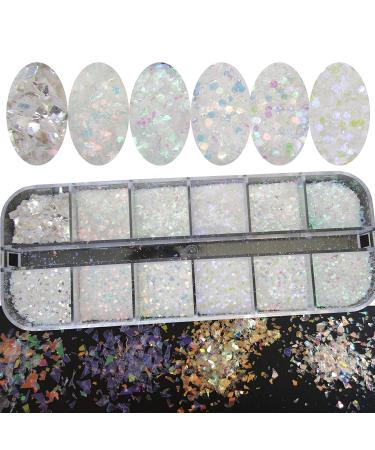 AddFavor Long Coffin Press on Nails - 3 Boxes Clear White Pink Full Cover Ballerina Acrylic False Nail Tips with Glitter Decoration for Women and Girls Nail Art - Buy Online on GoSupps.com