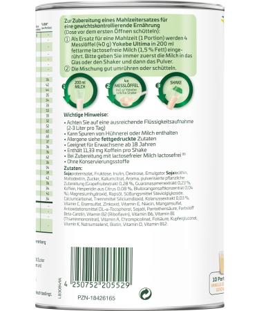YOKEBE Ultima Shake - High Protein Diet Drink for Weight Loss & Fat Metabolism - 400g (10 Portions) - International Shipping Available - Buy Online on GoSupps.com