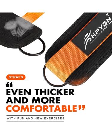 HPYGN Padded Ankle Strap for Cable Machine - Adjustable Comfort Ankle Cuff for Glute Workouts, Leg Extensions, and Booty Hip Abductors Exercise - Buy Online on GoSupps.com