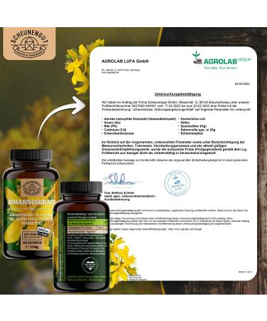 St. John's Wort Capsules 180 pcs | 5000mg 10:1 Extract | Vegan & Lab Tested - De-Scheunengut  - Buy Online on GoSupps.com