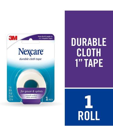 Nexcare Durapore Durable Cloth Tape 1 x 10 Yards - White - 1 Roll | Hospital Grade Tape by 3M - Buy Online on GoSupps.com