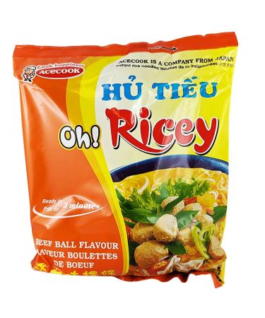 rumarkt Acecook Hu Tieu Pack of 24 Instant Rice Pasta Beef Balls (24 x 70g)