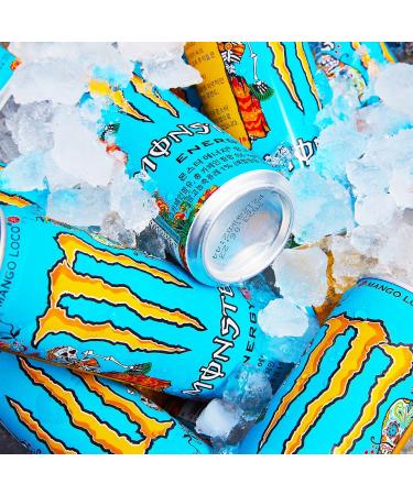 Monster Energy Mango Loco with tropical juices with carbonic acid Energy Drink palette 24 x 500 ml and free sticker - Buy Online on GoSupps.com