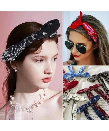 6-Piece Vintage Print Elastic Hair Bands | Daily & Party Use Headbands for Girls - Buy Online on GoSupps.com