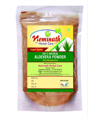 Natural Aloe-Vera Leaves Powder for SMOOTH HAIRS (ALOE BARBADENSIS) NATURALLY by Neminath Herbal Care (100g)