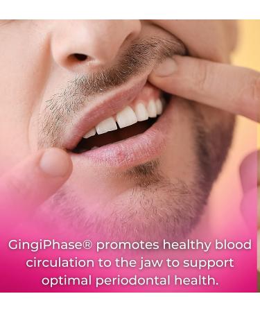GingiPhase Herbal Dental Support Supplement - Promotes Healthy Gums, Teeth & Jaw Circulation (120 Capsules) - Buy Online on GoSupps.com