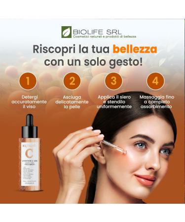 S rum Visage Vitamine C 100ml - Bell'Italiabio | Anti Taches Anti-rides Blanchissant | Acide Hyaluronique Bakuchiol Aloe Vera | Hydratant Naturel Fabriqu en Italie - Buy Online on GoSupps.com