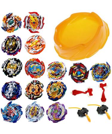 Arena + 6er Set Kampf Kreisel for the Burst Surge Arena martial cord Set 6 Complete roundabout with 2 launcher and 2 grip martial cord Surge Z.