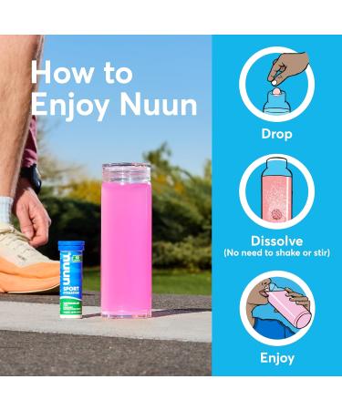 Nuun Sport + Caffeine Electrolyte Tablets Dissolvable in Water Variety Pack | 5 Essential Electrolytes for Hydration | 1g Sugar Drink Mix | Vegan Non-GMO | 6 Pack (60 Total Servings) 60 Count (Pack of 1) - Buy Online on GoSupps.com