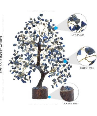 PYOR Lapis Lazuli Tree: Spiritual Decor Money tree for Good Luck - Gemstone Healing Stone Feng Shui Decor for Home | Wiccan Lapis-gw - Buy Online on GoSupps.com