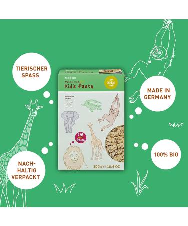  Alb Gold ALB-GOLD Organic Spelt for Kids Zoo Paste Vegan Organic Spelt from Germany Children's Noodles in a Colourful Folding Box 300 g Made in Germany - Buy Online on GoSupps.com