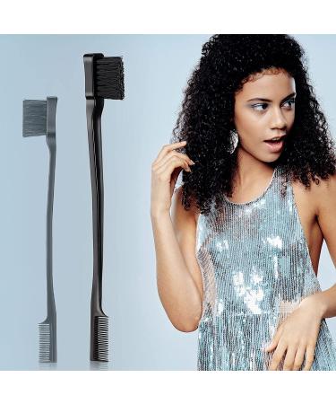 Geiserailie 3-Piece Hair Brush Set - Bristle Brush, Teasing Comb, Rat Tail Comb - for Women, Babies, Kids - Black - Buy Online on GoSupps.com