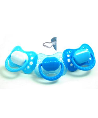Griptight 3 jaw-friendly pacifiers silicone from 0 months blue