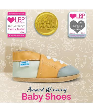 Soft Sole Baby Shoes for Boys and Girls | Leather Toddler Walking Shoes 18-24 Months - Yellow Trainers - Buy Online on GoSupps.com